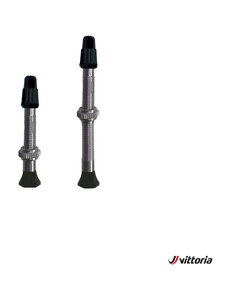 Vittoria Set Tubeless Valve Brass Silver 40mm (2 Pcs)