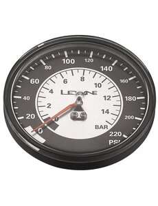 Lezyne Lezyne 220 Psi Floor Pump Gauge 3.5 Inch Black/Silver