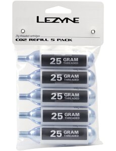 Lezyne Lezyne 25G Co2 - Refill Pack (5 Pcs) Silver