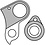 M Part M Part Gear Hanger Cube (hanger + axle cap)