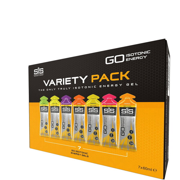 SIS Science In Sport GO Isotonic Gel Variety Pack - Single Box of 7 Gels - Mixed