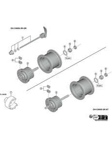 Shimano Shimano Spares DH-2R30-E left hand cone, M11 X 12 mm