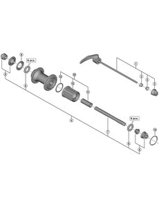 Shimano Shimano Spares FH-5800 complete quick release, 163 mm