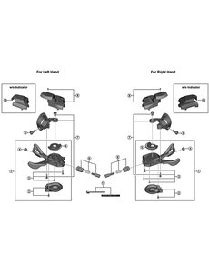 Shimano Shimano Spares SL-M6000 left hand bracket and fixing bolt, for with indicator type