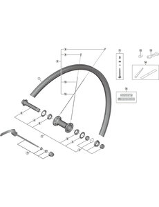 Shimano Shimano Spares WH-RS700-C30-TL-F complete hub axle