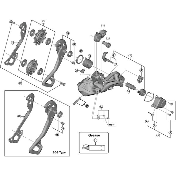 Shimano Shimano Spares RD-M9050 P-cover unit
