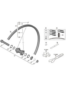 Shimano Shimano Spares WH-RX31-F12 Complete hub axle