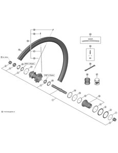 Shimano Shimano Spares WH-R9270-C36-TU-F left hand spoke, 285 mm