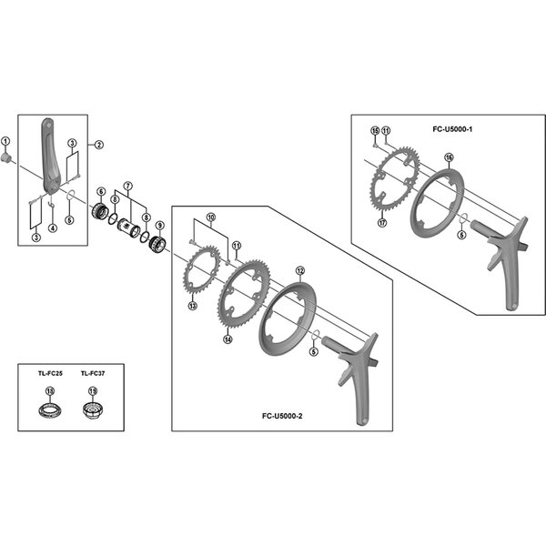 Shimano Shimano Spares FC-U5000 46T Chain guard