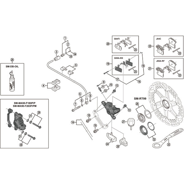 Shimano Shimano Spares BR-M987 bleed nipple and seal ring