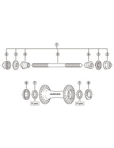 Shimano Shimano Spares HB-7710 front Track cone M9 x 16.7 mm