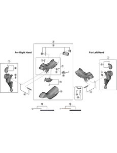 Shimano Shimano Spares ST-R8000 lever axle and E-ring