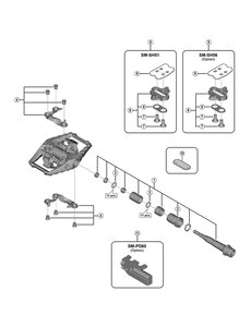 Shimano Shimano Spares PD-M9100 pedal axle assembly, right hand