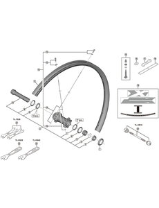Shimano Shimano Spares WH-M8100-TL-F15-B-29 complete hub axle