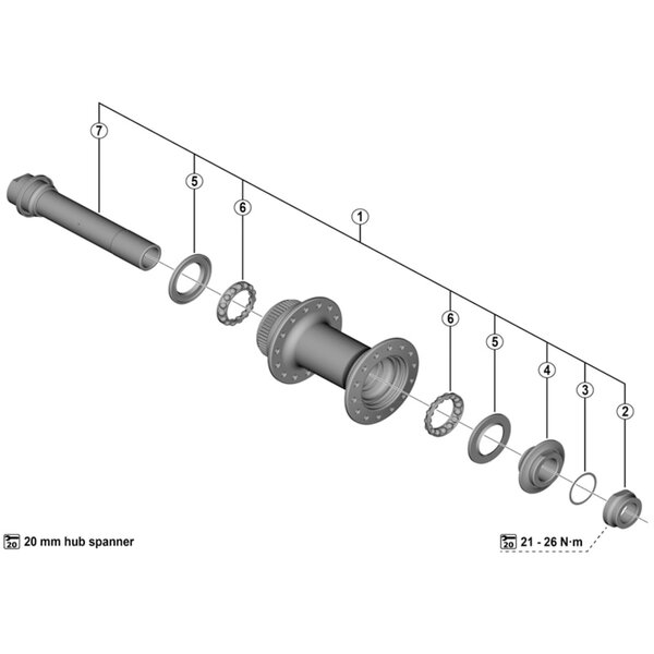 Shimano Shimano Spares WH-RS170-CL-F12 ball retainer 5/32 x 15 mm