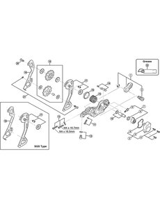 Shimano Shimano Spares RD-M981 bracket axle unit for normal type