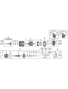 Shimano Shimano Spares SG-C7050-5R/5V internal assembly, axle length 187mm