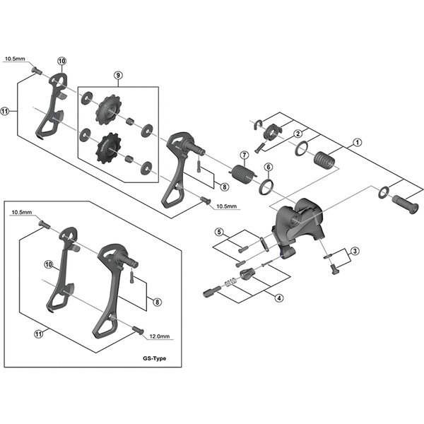 Shimano Shimano Spares RD-5800 B-axle assembly