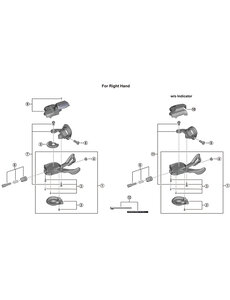Shimano Shimano Spares SL-M6000 right hand bracket and fixing bolt, for without indicator type