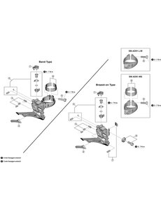Shimano Shimano Spares FD-5801 cable fixing and adjusting bolt unit