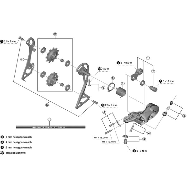 Shimano Shimano Spares RD-R7000 inner plate, GS