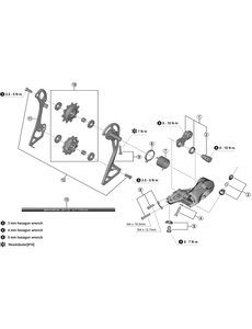 Shimano Shimano Spares RD-R7000 outer plate and fixing bolt, GS