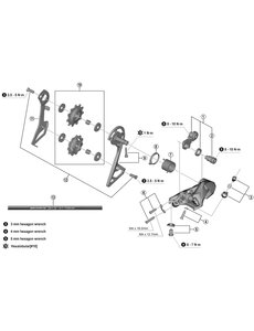 Shimano Shimano Spares RD-R7000 outer plate and fixing bolt, SS