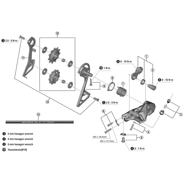 Shimano Shimano Spares RD-R7000 outer plate and fixing bolt, SS