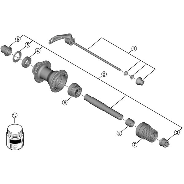 Shimano Shimano Spares FH-MT401 right hand cap unit