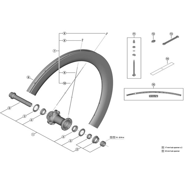 Shimano Shimano Spares WH-R9270-C60-HR-TL-F right hand spoke, 248 mm