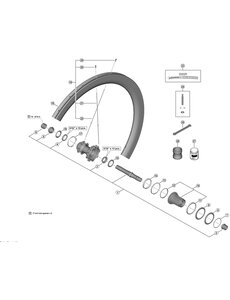 Shimano Shimano Spares WH-R9270-C50-TU-F right hand spoke, 271 mm