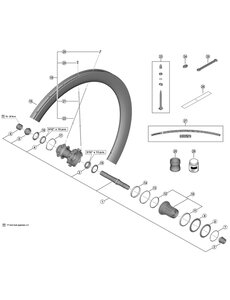 Shimano Shimano Spares WH-R9270-C50-TU-F left hand spoke, 269 mm
