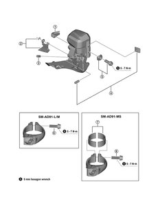 Shimano Shimano Spares FD-6800 clamp band adapter unit for 28.6 mm