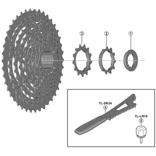 Shimano Shimano Spares CS-HG81-10 sprocket wheel 11T built in spacer type
