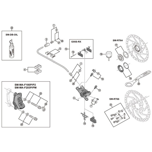 Shimano Shimano Spares SM-BH59/SM-BH62 hose connecting bolt and olive, J-Kit/standard fit compatible