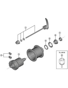 Shimano Shimano Spares DH-UR700 left hand cone with seal support