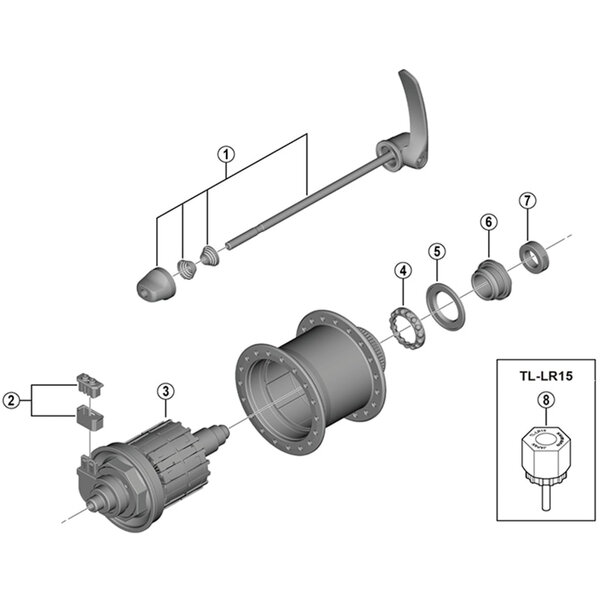 Shimano Shimano Spares DH-UR700 left hand cone with seal support