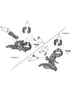 Shimano Shimano Spares FD-M3000 Clamp band adapter, 28.6 mm