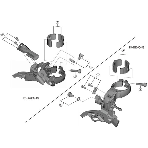 Shimano Shimano Spares FD-M3000 Clamp band adapter, 28.6 mm