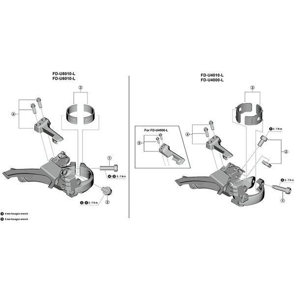 Shimano Shimano Spares FD-M3000 Clamp band adapter, 31.8 mm