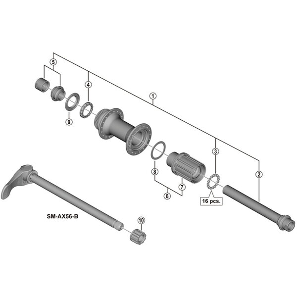 Shimano Shimano Spares FH-MT400-B complete freewheel body