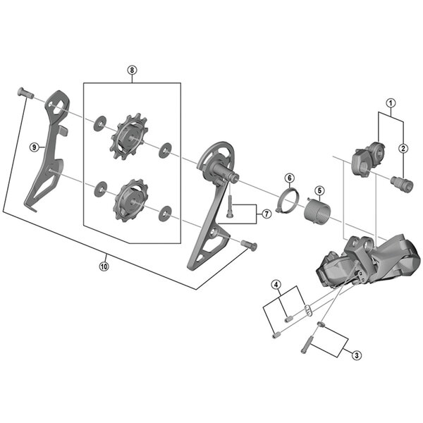 Shimano Shimano Spares RD-R8050 outer plate and fixing bolt