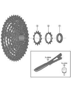 Shimano Shimano Spares CS-M4100 lock ring for 11T