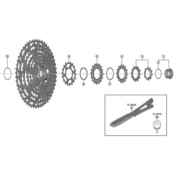 Shimano Shimano Spares CS-M7100 lock ring and spacer