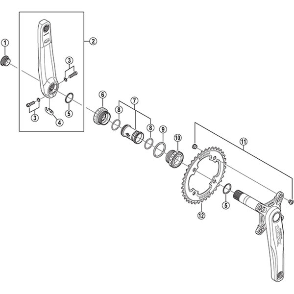 Shimano Shimano Spares FC-MX70 crank arm fixing bolt