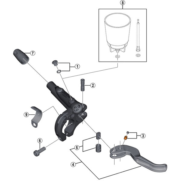 Shimano Shimano Spares BL-M9000 lever unit, right hand