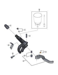 Shimano Shimano Spares BL-M9000 lever unit, left hand