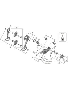 Shimano Shimano Spares RD-M5100 outer plate assembly, SGS