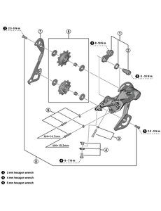 Shimano Shimano Spares RD-M5120-B bracket axle unit for normal type