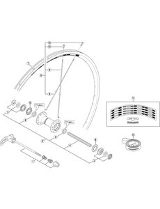 Shimano Shimano Spares WH-R501-F complete hub axle, 108 mm